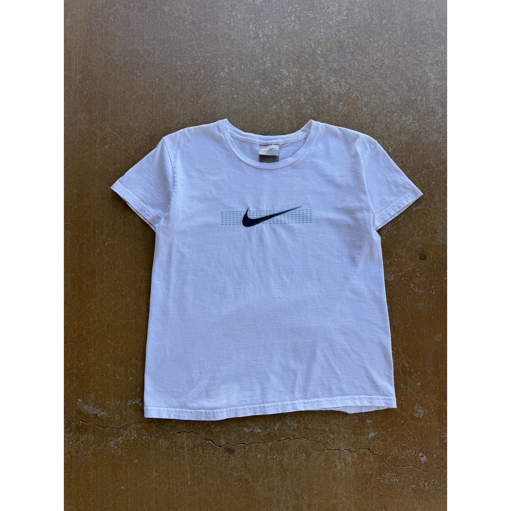 Vintage Nike Y2K Big Swoosh Essential Tech Sport T-Shirt Small Early 2000s